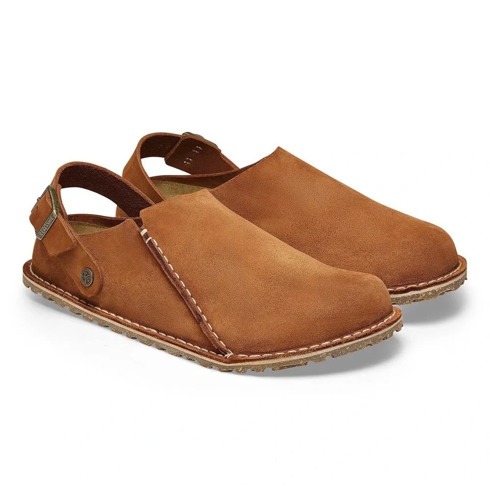 Birkenstock Lutry Clogs Men 43 M10 Mink NEW Suede Convertible Backstrap Brown